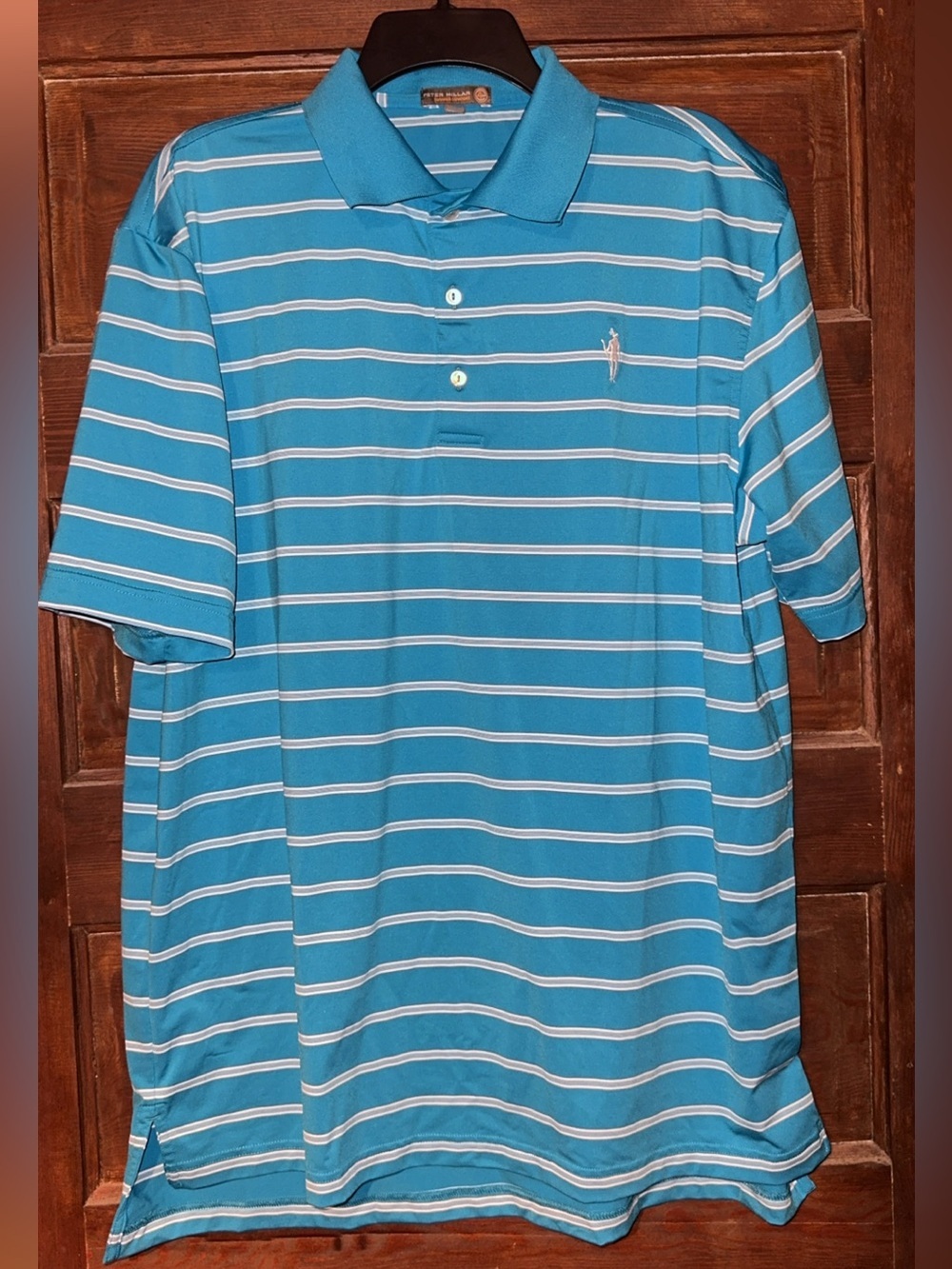 Peter Millar Blue Striped Polo Shirt